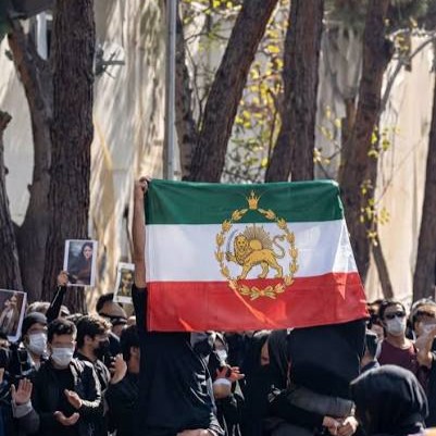Iranian flag in Sharif University